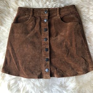 Brown corduroy brandy Melville skirt!